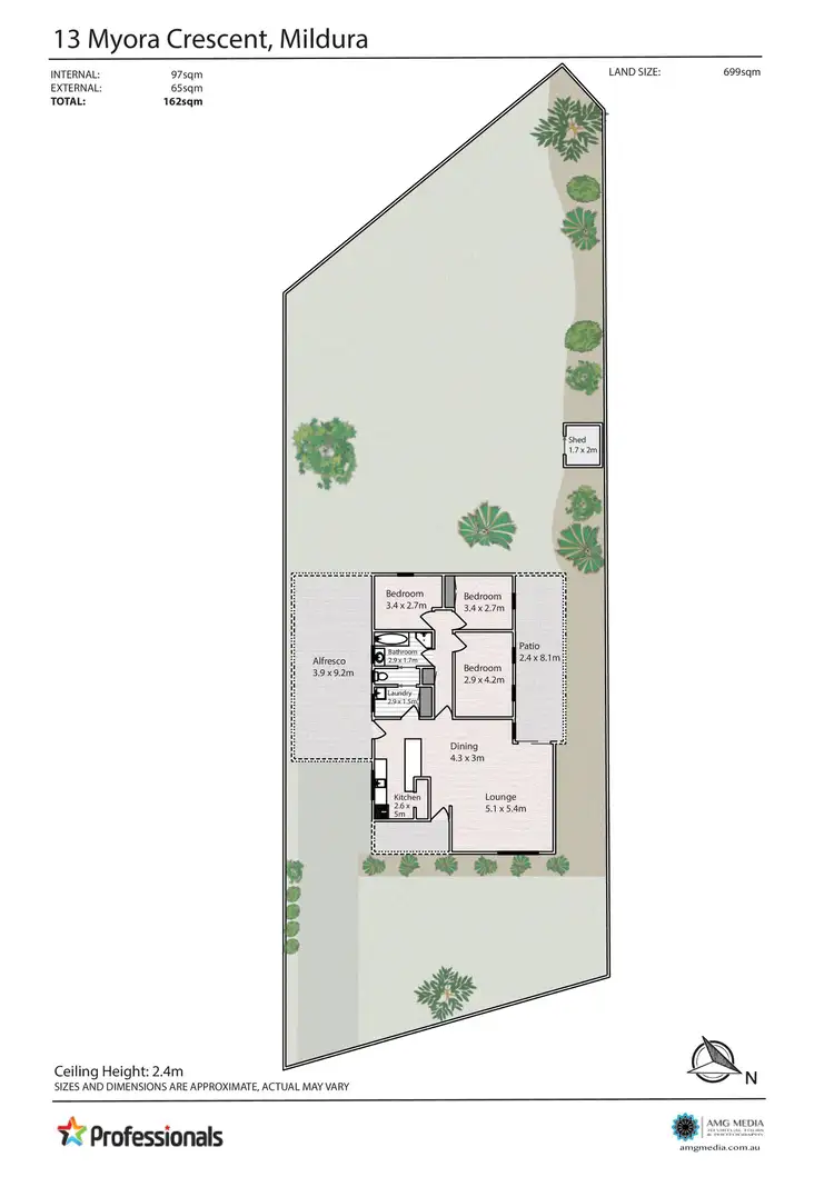 Floorplan of Homely house listing, 13 Myora Crescent, Mildura VIC 3500