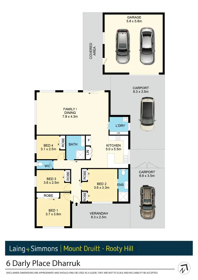 Floorplan of Homely house listing, 6 Darly Place, Dharruk NSW 2770