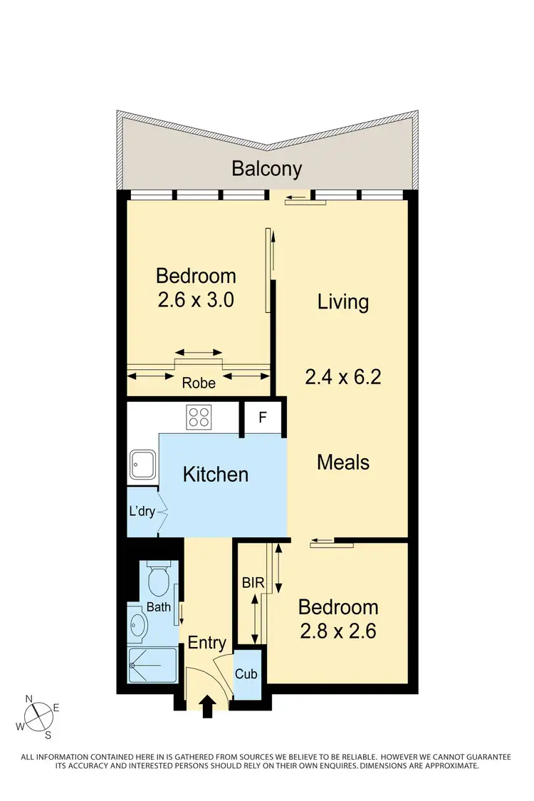 Floorplan of Homely apartment listing, 1409/7 Katherine Place, Melbourne VIC 3000