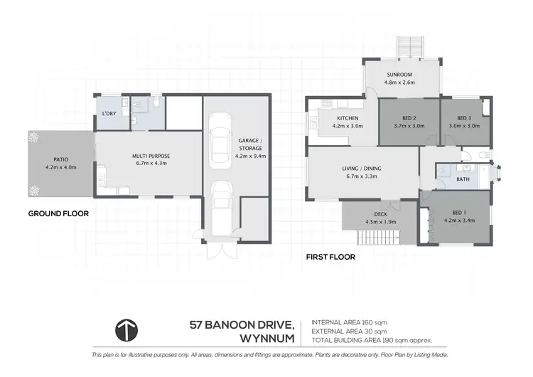 Floorplan of Homely house listing, 57 Banoon Drive, Wynnum QLD 4178