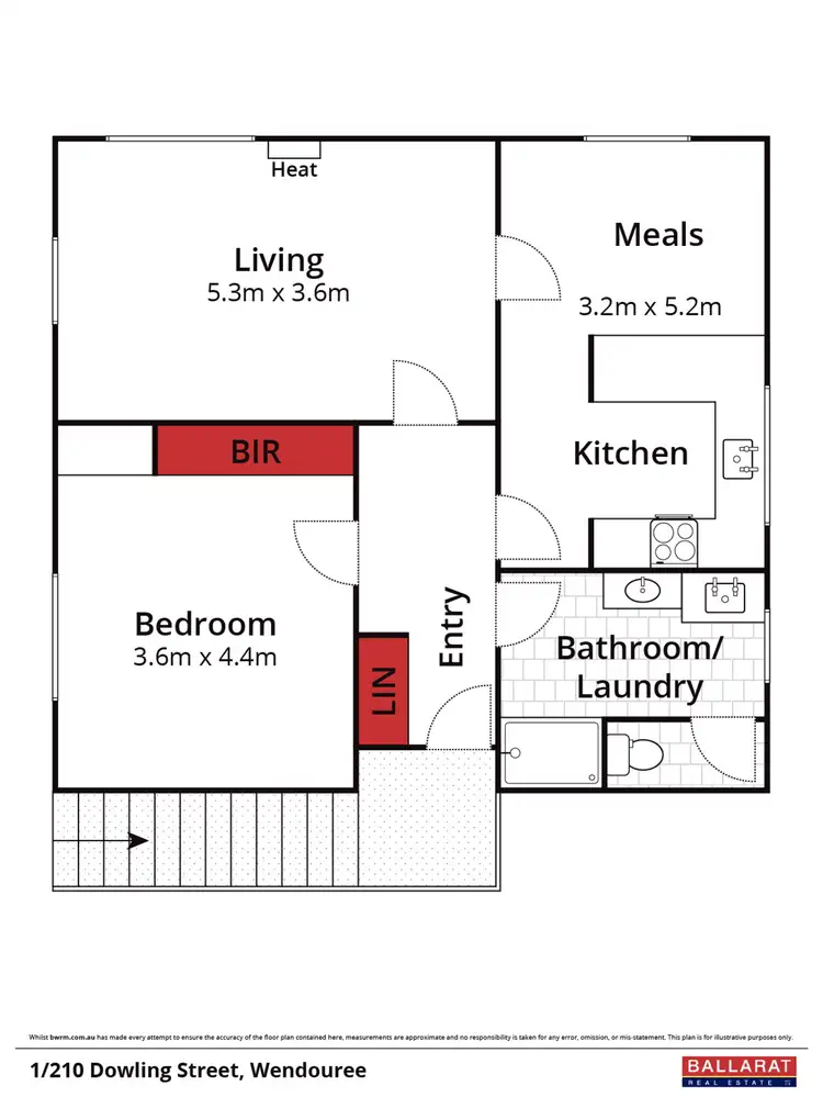 Floorplan of Homely block of units listing, 1-8/210 Dowling Street, Wendouree VIC 3355
