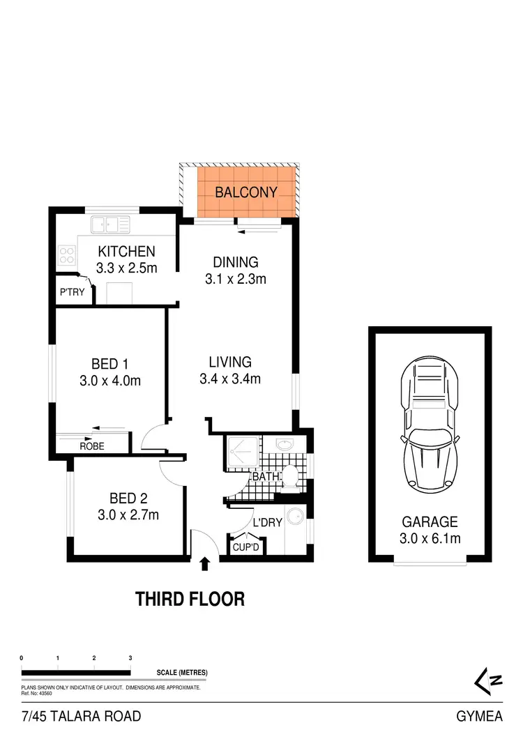 Floorplan of Homely apartment listing, 7/45 Talara Road, Gymea NSW 2227