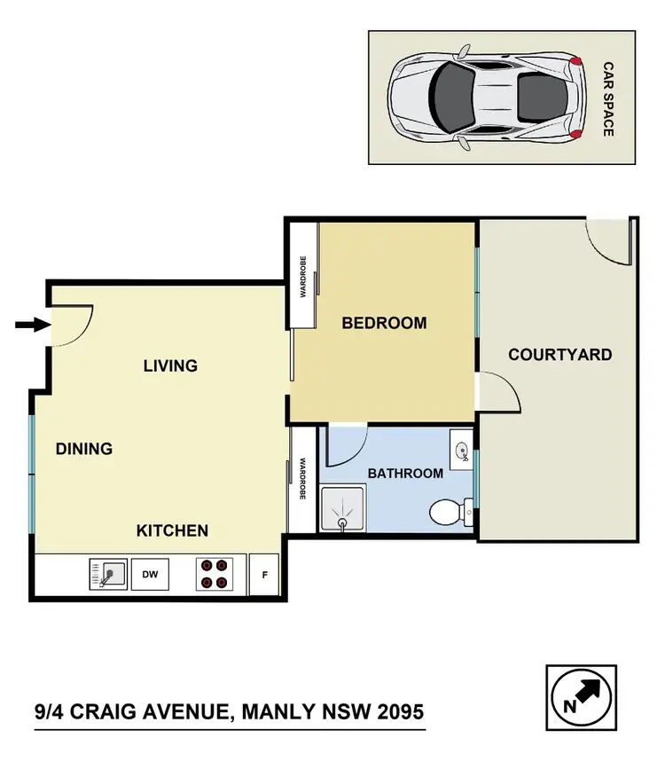 Floorplan of Homely apartment listing, 9/4 Craig Avenue, Manly NSW 2095