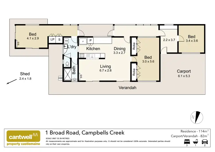 Floorplan of Homely house listing, 1 Broad Road, Campbells Creek VIC 3451