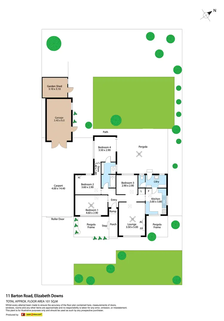 Floorplan of Homely house listing, 11 Barton Road, Elizabeth Downs SA 5113