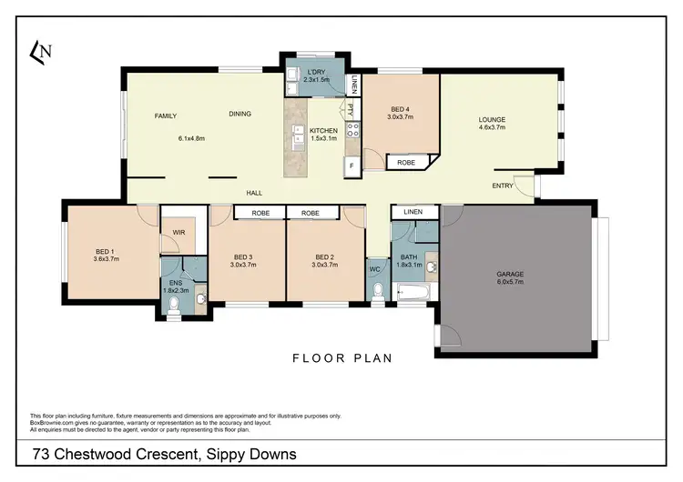 Floorplan of Homely house listing, 73 Chestwood Crescent, Sippy Downs QLD 4556