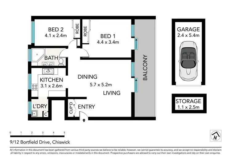 Floorplan of Homely apartment listing, 9/12 Bortfield Drive, Chiswick NSW 2046