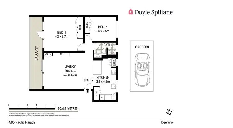 Floorplan of Homely apartment listing, 4/85 Pacific Parade, Dee Why NSW 2099