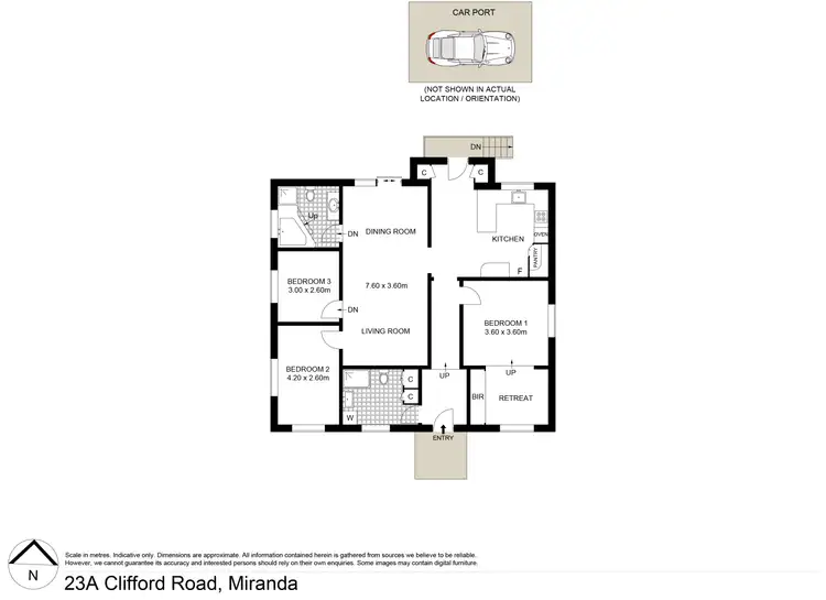 Floorplan of Homely house listing, 23A Clifford Road, Miranda NSW 2228