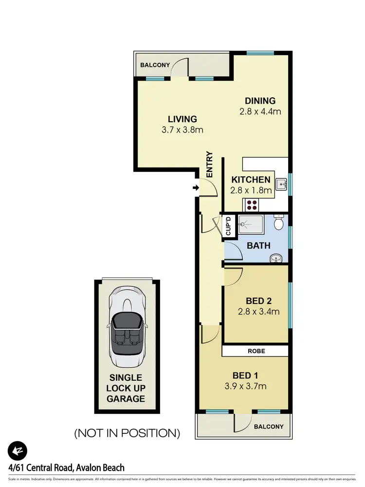 Floorplan of Homely unit listing, 4/61 Central Road, Avalon Beach NSW 2107