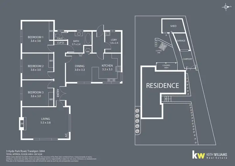 Floorplan of Homely house listing, 3 Hyde Park Road, Traralgon VIC 3844