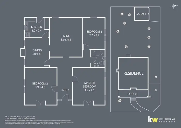 Floorplan of Homely house listing, 43 Mabel Street, Traralgon VIC 3844