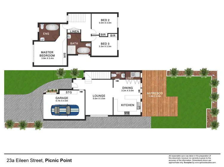 Floorplan of Homely semi-detached listing, 23a Eileen Street, Picnic Point NSW 2213