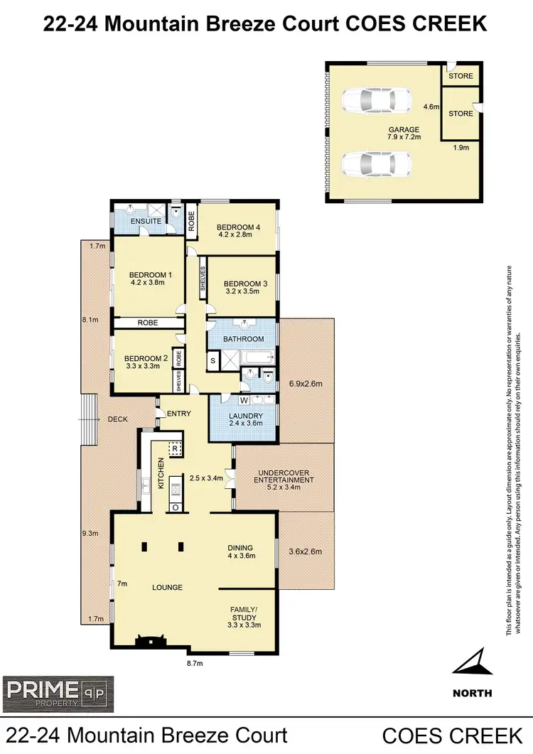Floorplan of Homely house listing, 22-24 Mountain Breeze Court, Coes Creek QLD 4560