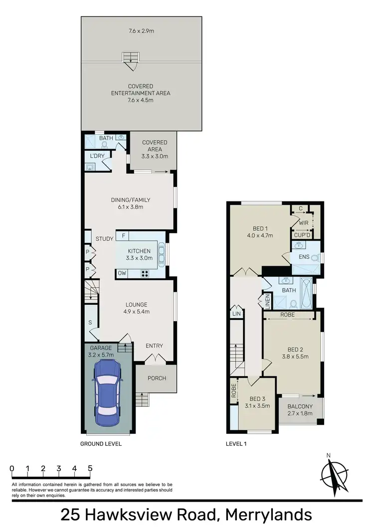 Floorplan of Homely semi-detached listing, 25 Hawksview Street, Merrylands NSW 2160