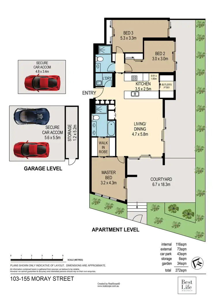 Floorplan of Homely apartment listing, 103/155 Moray Street, New Farm QLD 4005