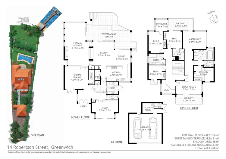 Floorplan of Homely house listing, 14 Robertson Street, Greenwich NSW 2065