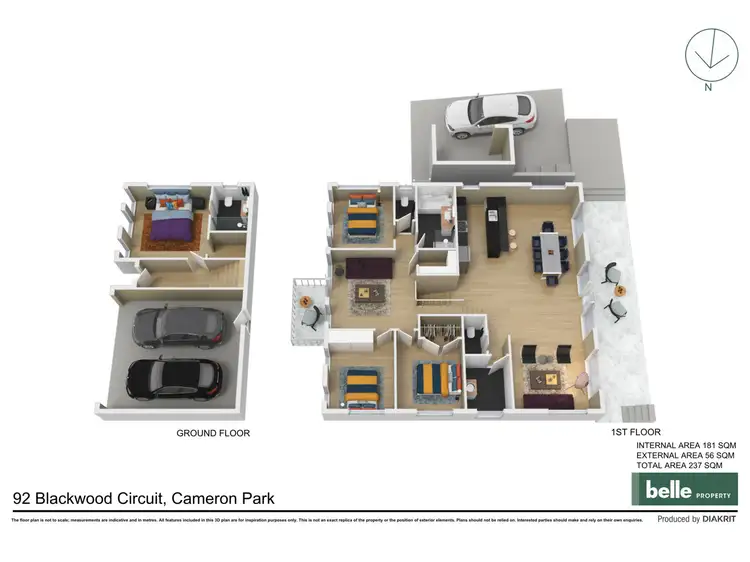 Floorplan of Homely house listing, 92 Blackwood Circuit, Cameron Park NSW 2285