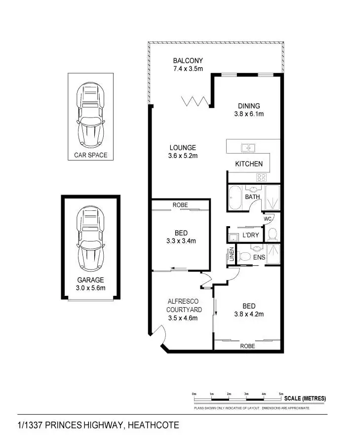 Floorplan of Homely apartment listing, 1/1337 Princes Highway, Heathcote NSW 2233