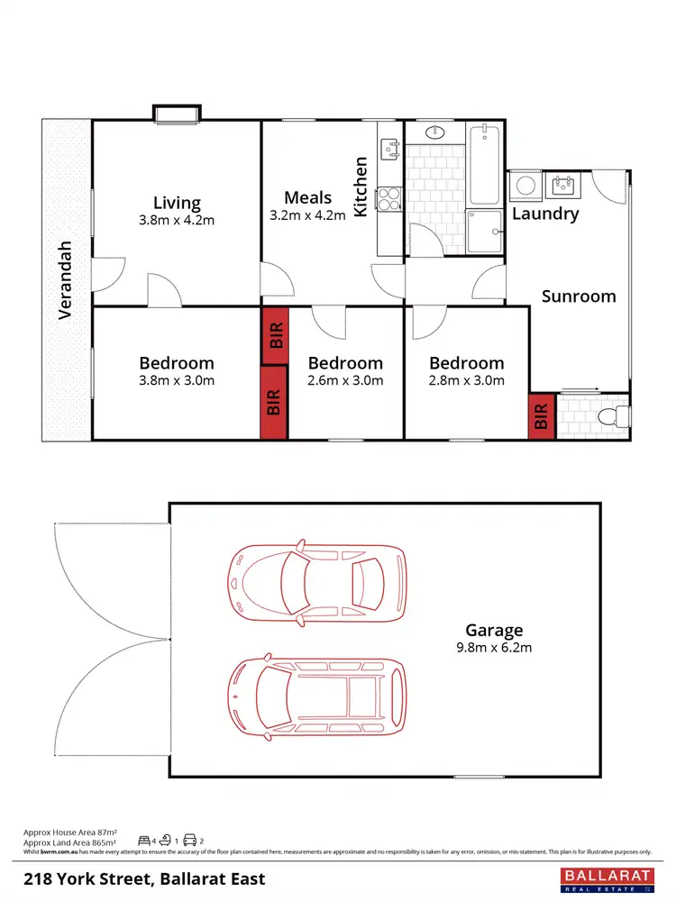 Floorplan of Homely house listing, 218 York Street, Ballarat East VIC 3350