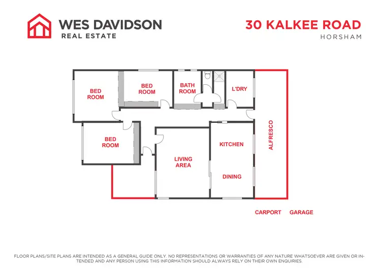 Floorplan of Homely house listing, 30 Kalkee Road, Horsham VIC 3400