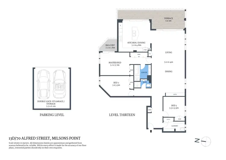 Floorplan of Homely apartment listing, 13D/70 Alfred Street, Milsons Point NSW 2061