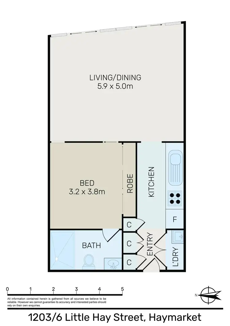 Floorplan of Homely apartment listing, 1203/6 Little Hay Street, Haymarket NSW 2000