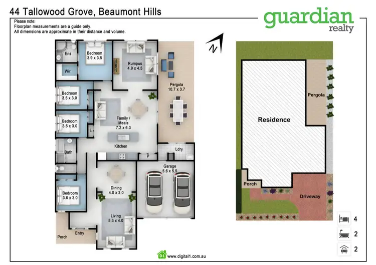 Floorplan of Homely land listing, 44 Tallowood Grove, Beaumont Hills NSW 2155