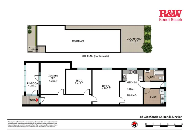 Floorplan of Homely semi-detached listing, 58 Mackenzie Street, Bondi Junction NSW 2022