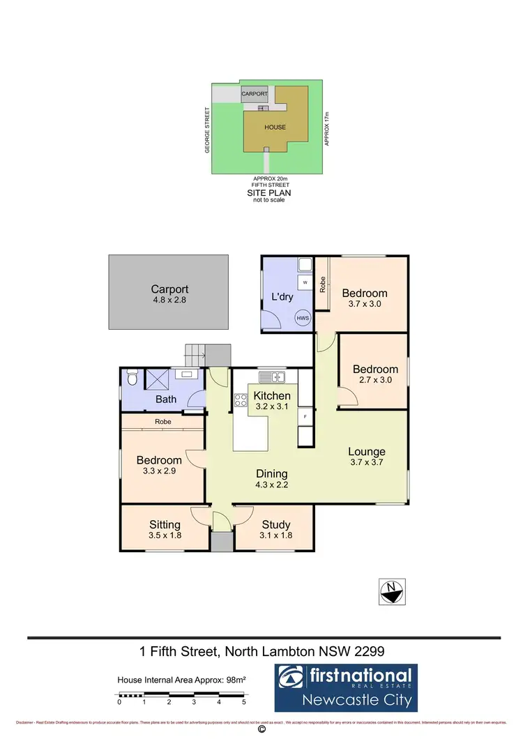 Floorplan of Homely house listing, 1 Fifth Street, North Lambton NSW 2299