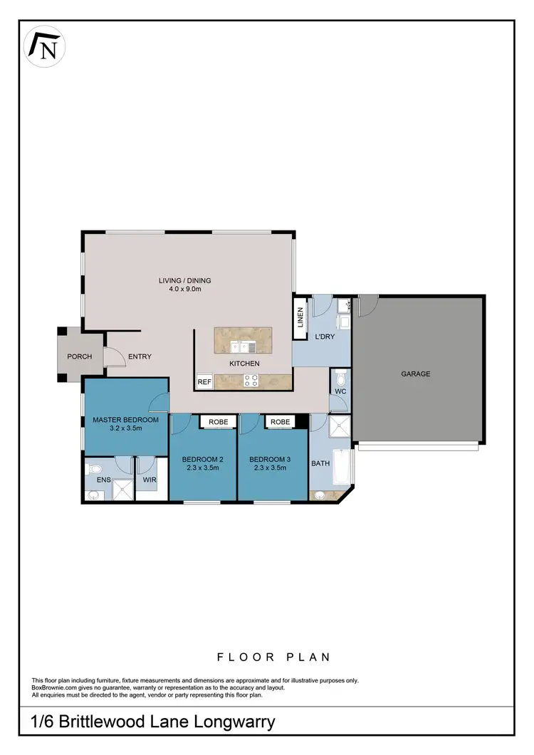 Floorplan of Homely unit listing, 1/6 Brittlewood Lane, Longwarry VIC 3816