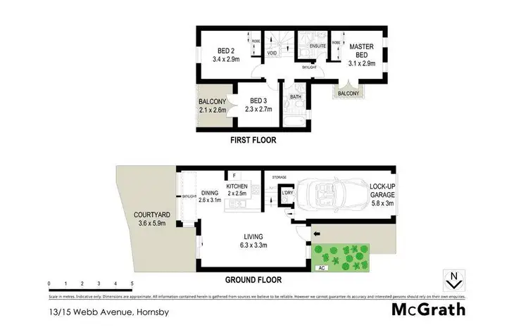 Floorplan of Homely townhouse listing, 13/15 Webb Avenue, Hornsby NSW 2077