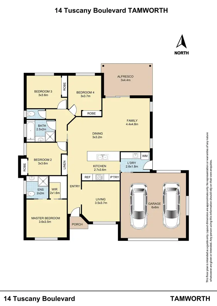 Floorplan of Homely house listing, 14 Tuscany Boulevard, Tamworth NSW 2340