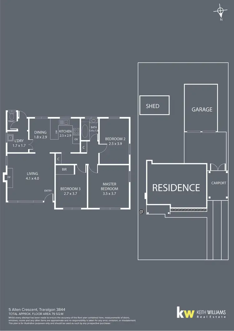 Floorplan of Homely house listing, 5 Allen Crescent, Traralgon VIC 3844