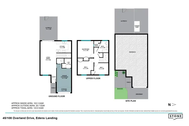 Floorplan of Homely townhouse listing, 45/108 Overland Drive, Edens Landing QLD 4207