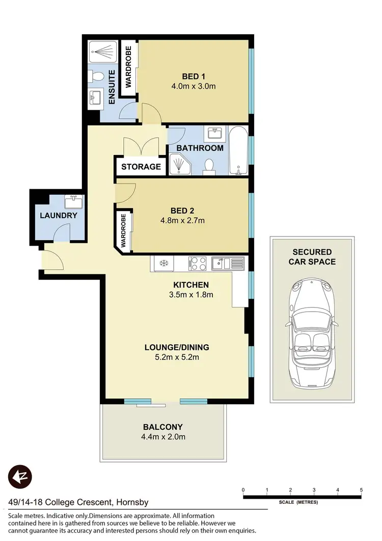 Floorplan of Homely apartment listing, 49/14-18 College Crescent, Hornsby NSW 2077