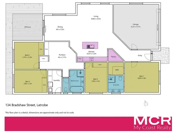 Floorplan of Homely house listing, 134 Bradshaw Street, Latrobe TAS 7307