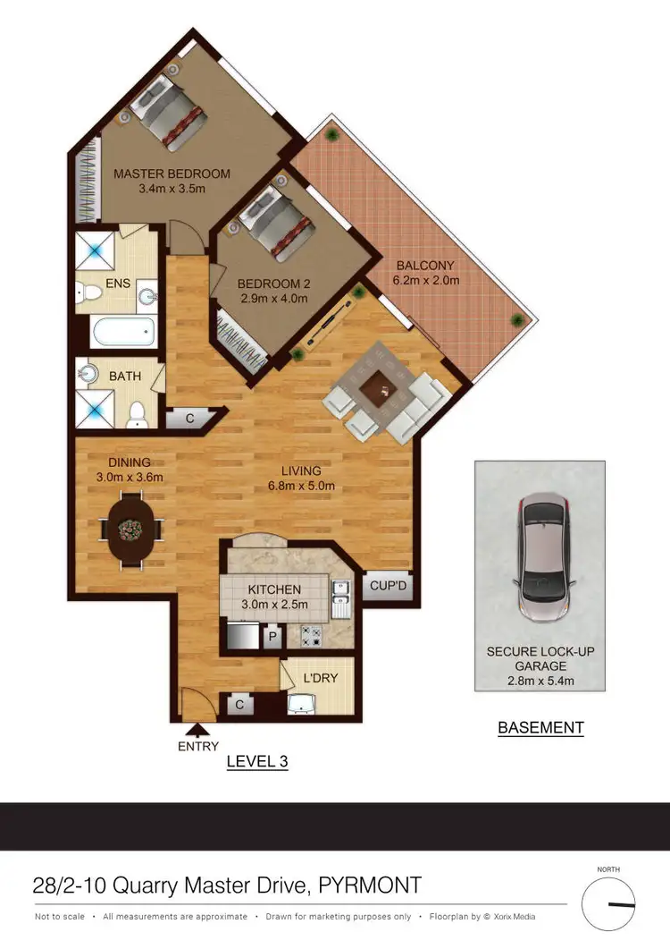 Floorplan of Homely apartment listing, 28/2-10 Quarry Master Drive, Pyrmont NSW 2009