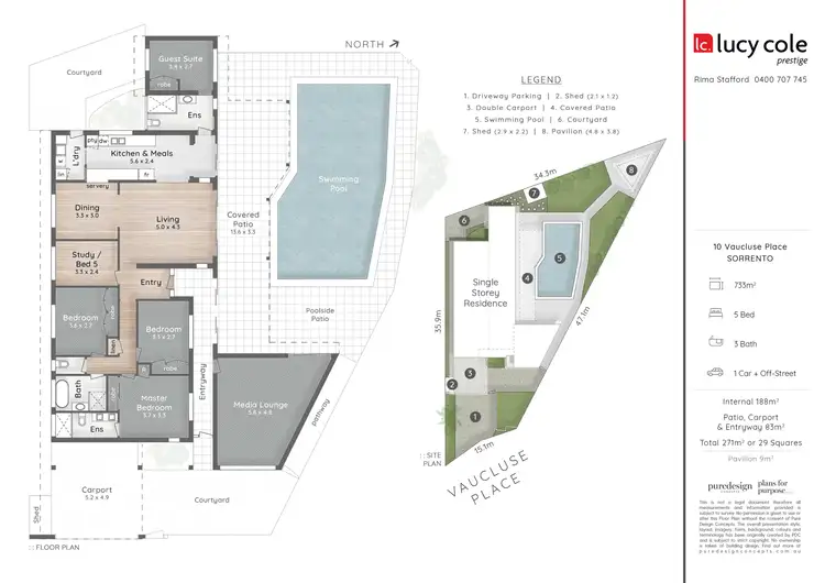 Floorplan of Homely house listing, 10 Vaucluse Place, Bundall QLD 4217