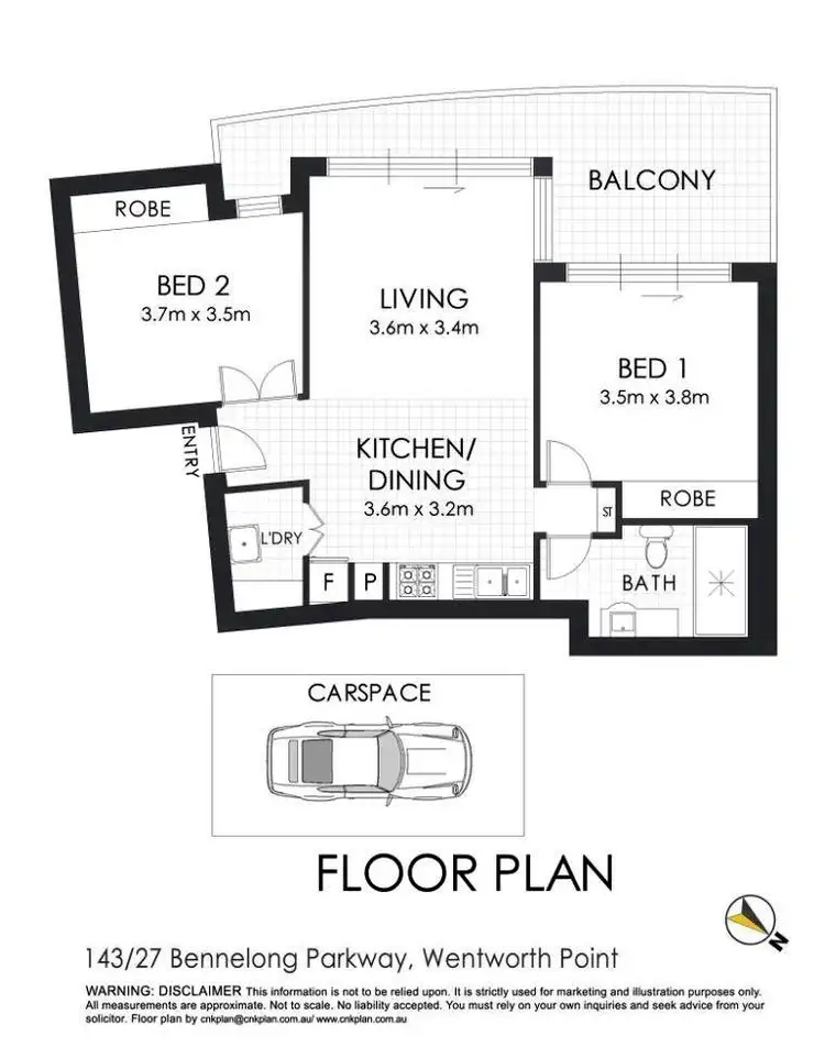 Floorplan of Homely apartment listing, 143/27 Bennelong Parkway, Wentworth Point NSW 2127