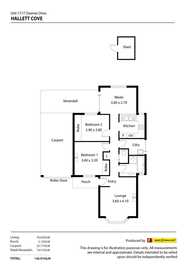 Floorplan of Homely unit listing, 17/17 Zwerner Drive, Hallett Cove SA 5158