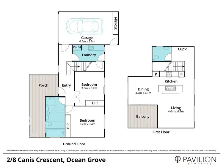 Floorplan of Homely townhouse listing, 2/8 Canis Crescent, Ocean Grove VIC 3226