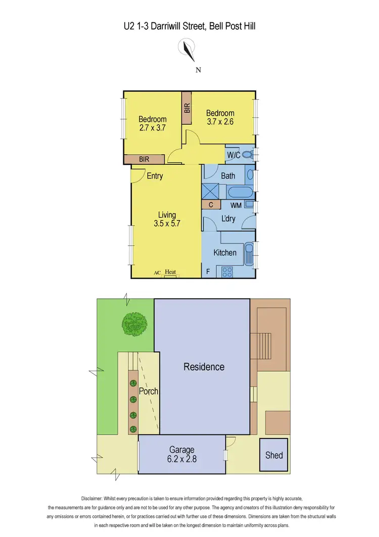 Floorplan of Homely unit listing, 2/1-3 Darriwill Street, Bell Post Hill VIC 3215