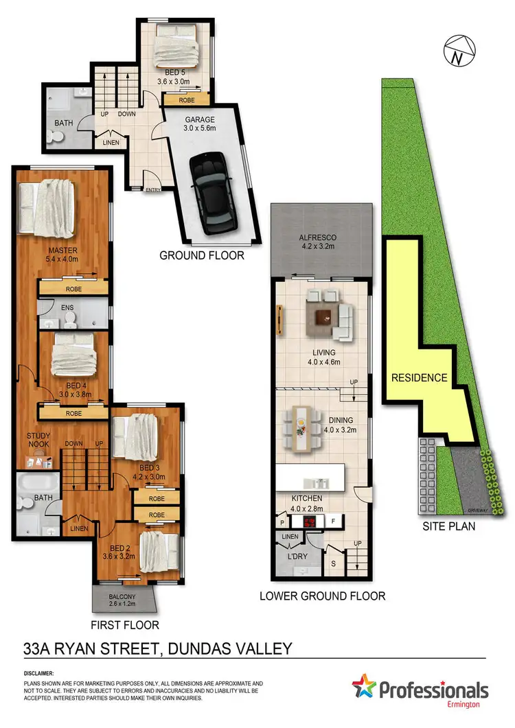 Floorplan of Homely semi-detached listing, 33A Ryan Street, Dundas Valley NSW 2117