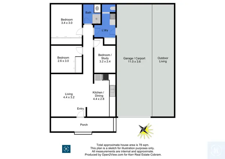 Floorplan of Homely house listing, 13 Alannah Court, Cobram VIC 3644
