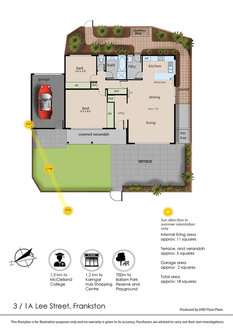 Floorplan of Homely unit listing, 3/1A Lee Street, Frankston VIC 3199