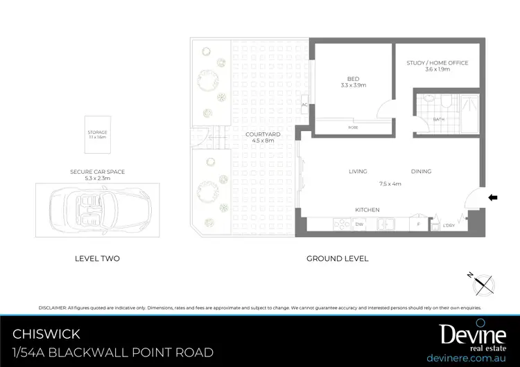 Floorplan of Homely apartment listing, 1/54A Blackwall Point Road, Chiswick NSW 2046