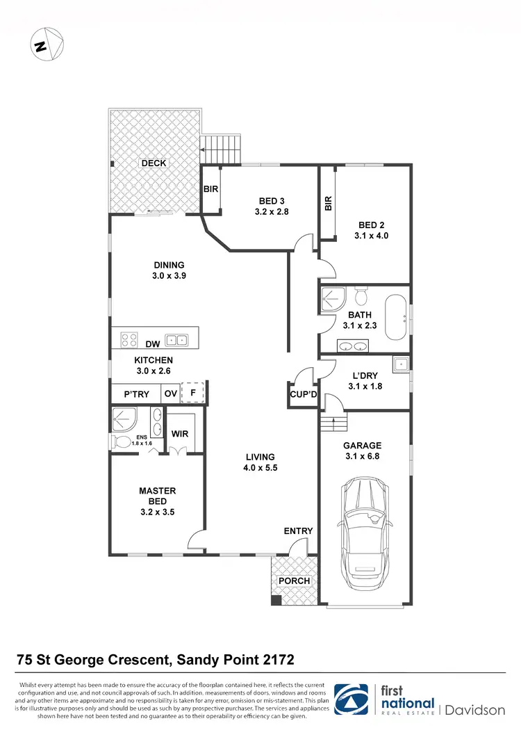 Floorplan of Homely house listing, 75 St George Crescent, Sandy Point NSW 2172