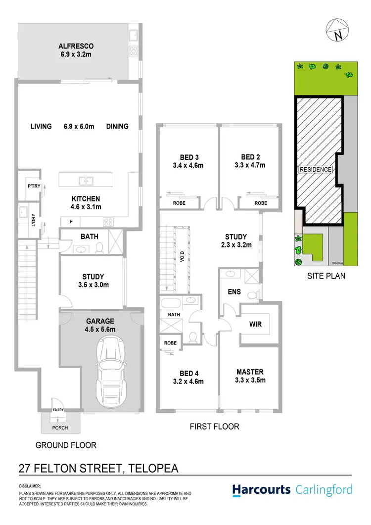 Floorplan of Homely semi-detached listing, 27 Felton Street, Telopea NSW 2117