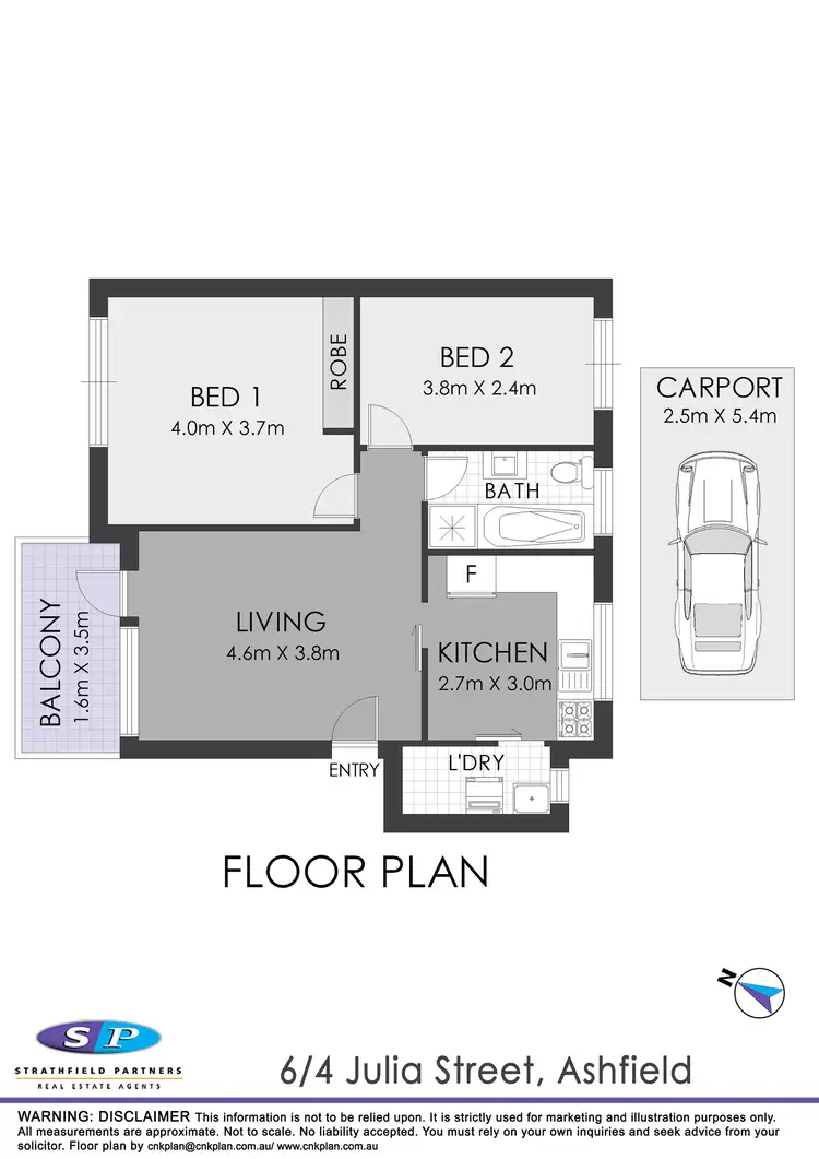 Floorplan of Homely apartment listing, 6/4 Julia Street, Ashfield NSW 2131